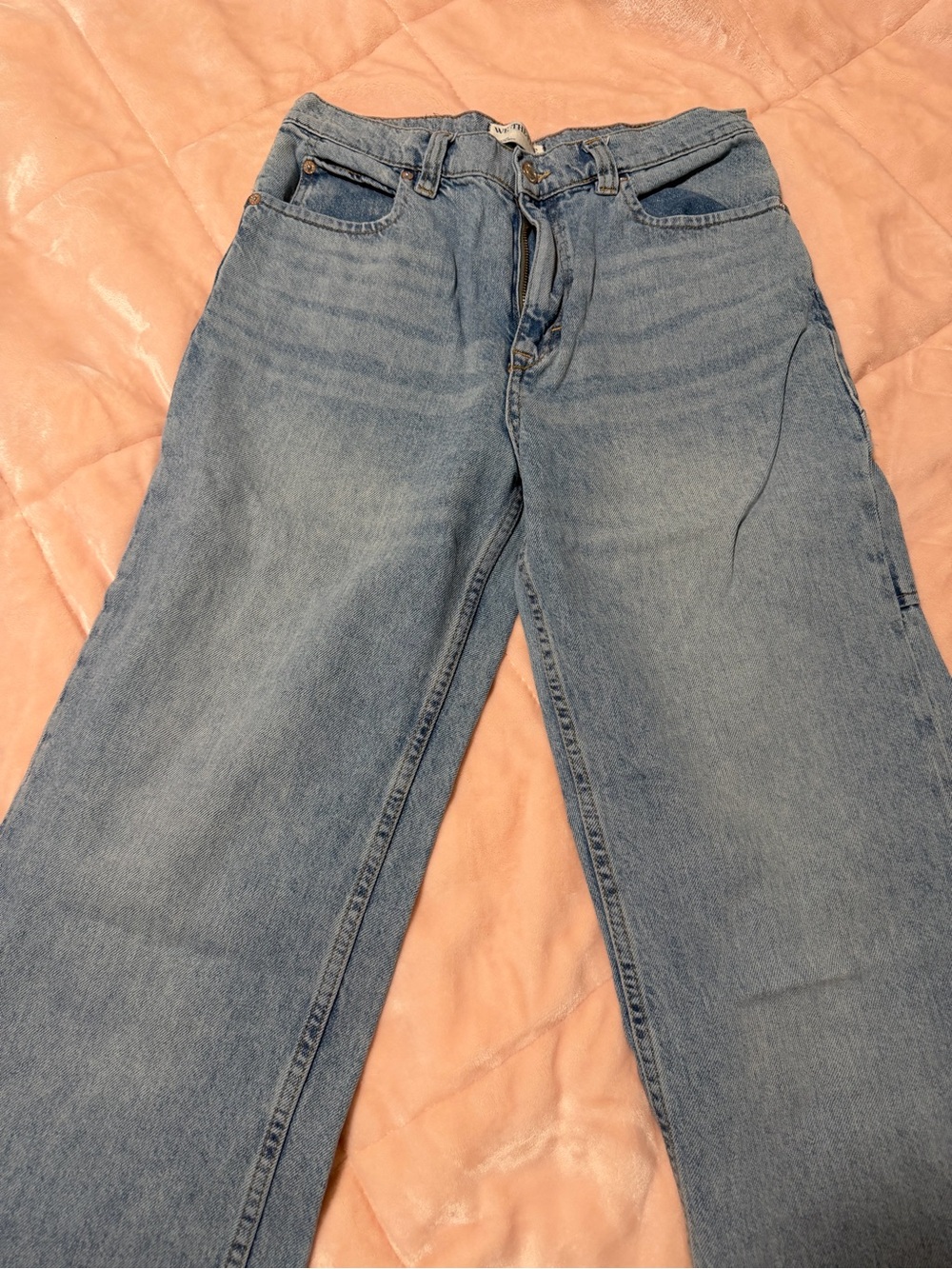 Free People Tinsley Light Blue Wide Leg Jeans